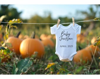 Fall Pumpkin Pregnancy Announcement