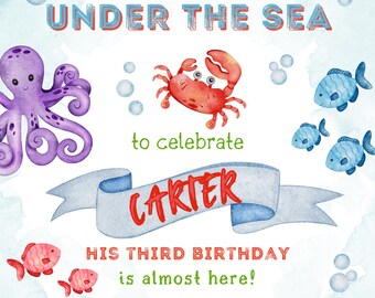 Under The Sea Birthday Invitation