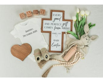 Cross Baby Announcement