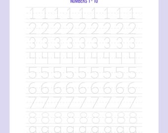 Number Tracing and Counting Preschool