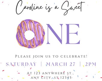 Sweet One Birthday Invitation
