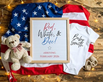 Forth Of July Pregnancy Announcement-Red, White, & Due!