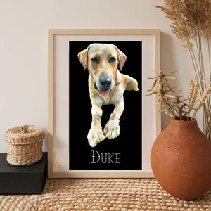 Watercolor Custom Pet Portrait Digital