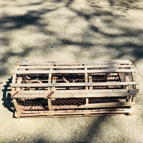 Genuine Vintage Crab Trap From Pensacola Fl Hanger On Back Etsy
