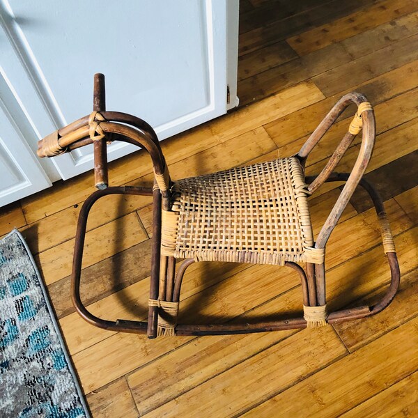 Wicker Rocking Horse - Etsy