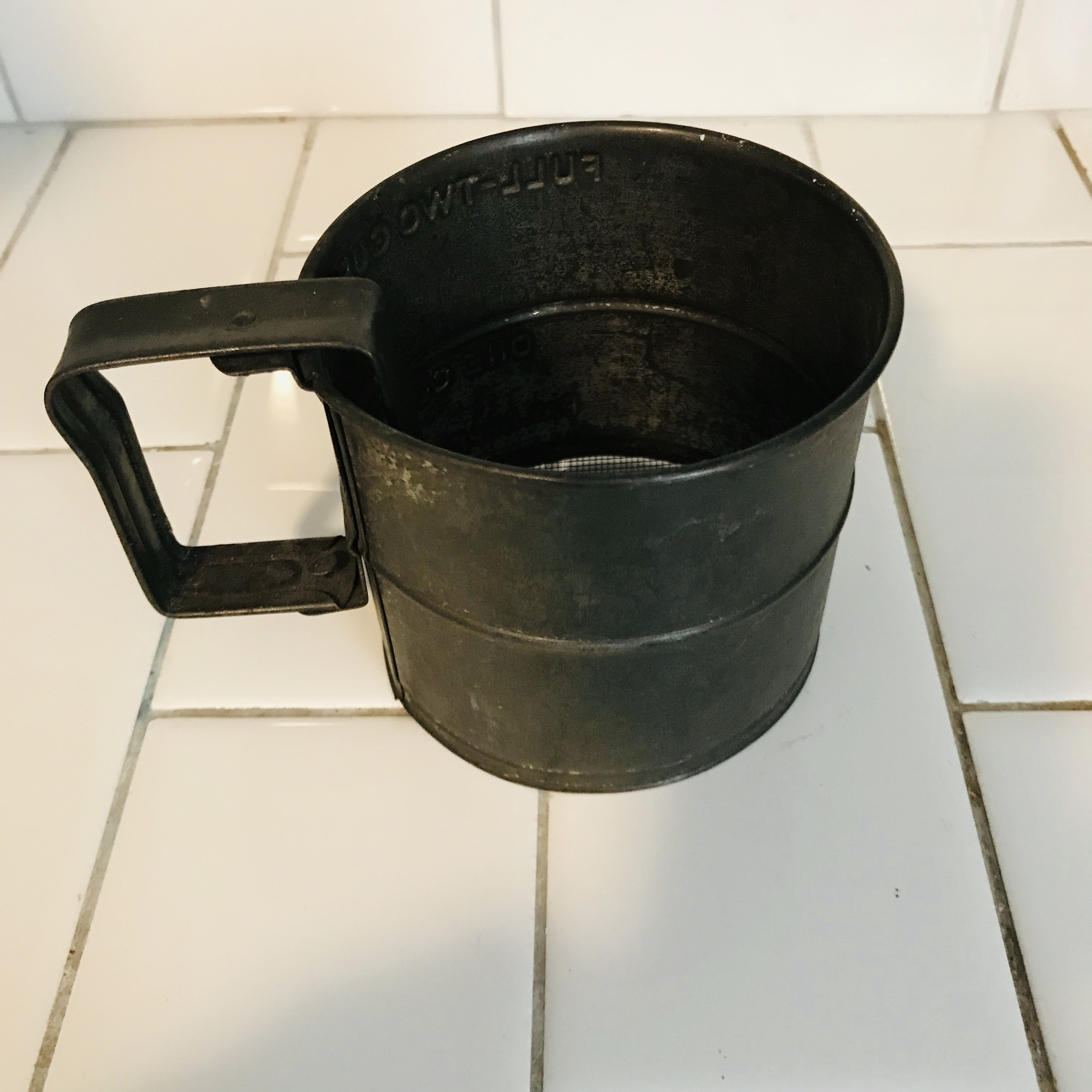 Antique flour sifter primitive rustic working hand sifter two Etsy