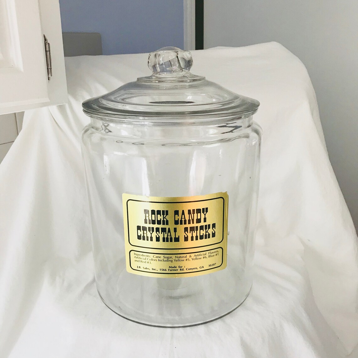 Vintage Extra Large Apothecary Candy Jar Rock Candy Original Etsy