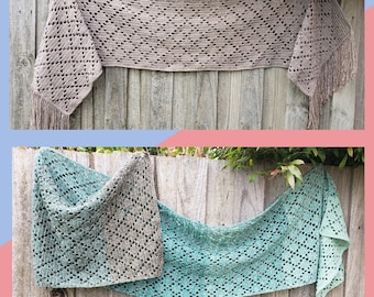 PDF Crochet Pattern, Wrapped in Diamonds Wrap