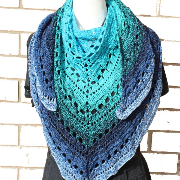 PDF Horizon Shawl, Crochet pattern, Beautiful texture