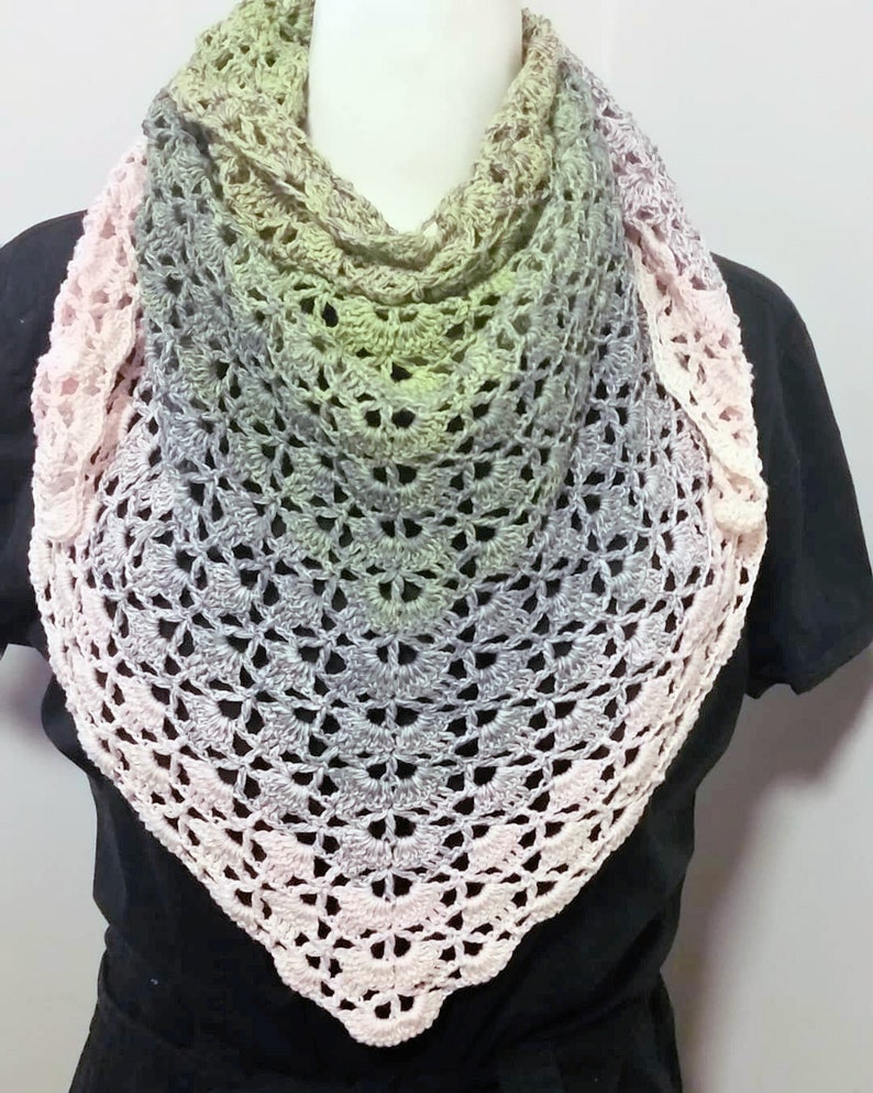 PDF Daisy Field Shawl Scarf Triangle Scarf Bandana Etsy Australia