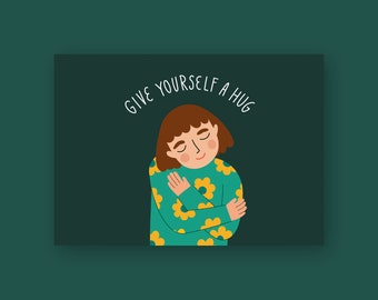Give yourself a hug - Postcard A6