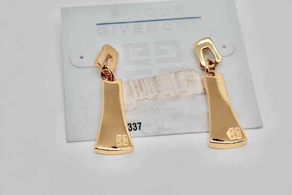 Vintage Givenchy Gold Tone Earrings - image 3