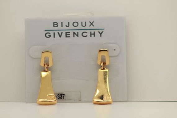 Vintage Givenchy Gold Tone Earrings - image 1