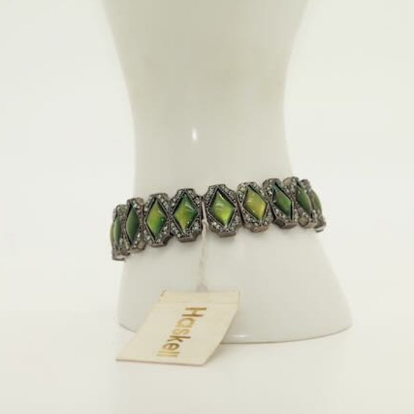 Vintage Miraim Haskell Green Bracelet