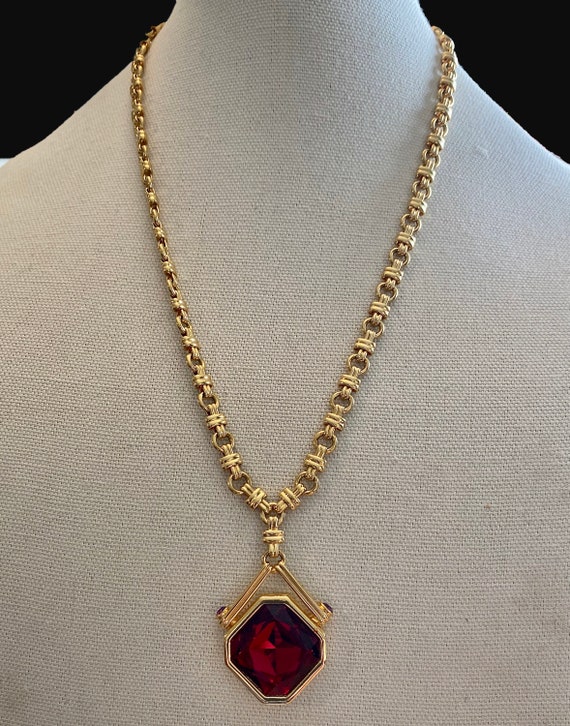 Swarovski Red Ruby Crystal Necklace