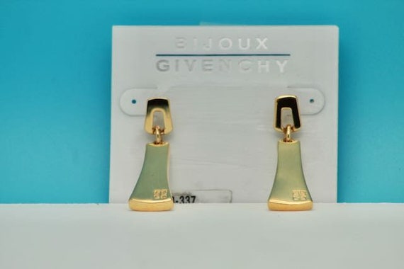 Vintage Givenchy Gold Tone Earrings - image 2