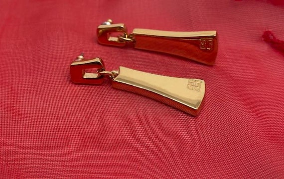 Vintage Givenchy Gold Tone Earrings - image 5