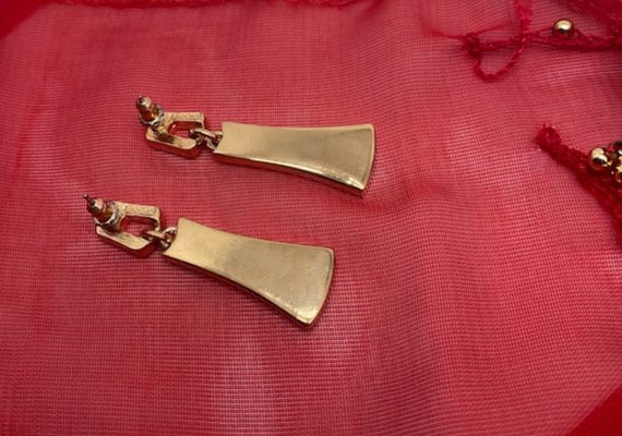 Vintage Givenchy Gold Tone Earrings - image 7