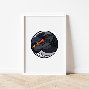 Oystercatcher digital print illustration by Savage Pieces