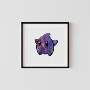 Mario Luma Digital Print by Savage Pieces, inspired by the Mario Galaxy Series. 20cm x 20cm
