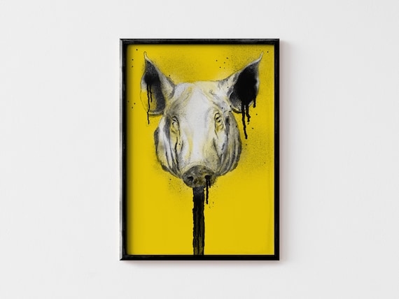 Pig S Head Lord Of The Flies Illustration By Savage Etsy Il 570xN.2377801330 Oeez