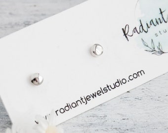 Simple & Elegant Circle Stud Earrings - Sterling Silver Minimalist Jewelry - Perfect Gift for Her
