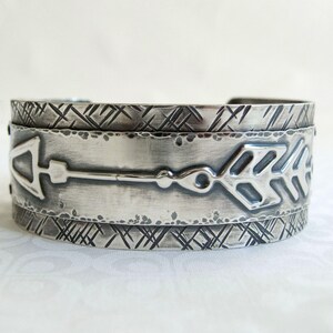 Sterling Silver Arrow Cuff Bracelet for Women Men Wide - Etsy