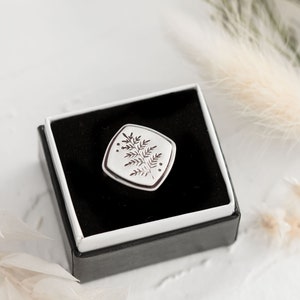 Handmade Sterling Silver Fern Pattern Ring • Leaf Ring • Nature Ring • Forest Ring • Fern Jewelry • Botanical Ring • Silver Woodland Ring