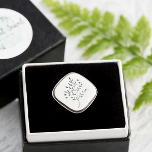 Handmade Sterling Silver Fern Ring: Oxidized Botanical Jewelry