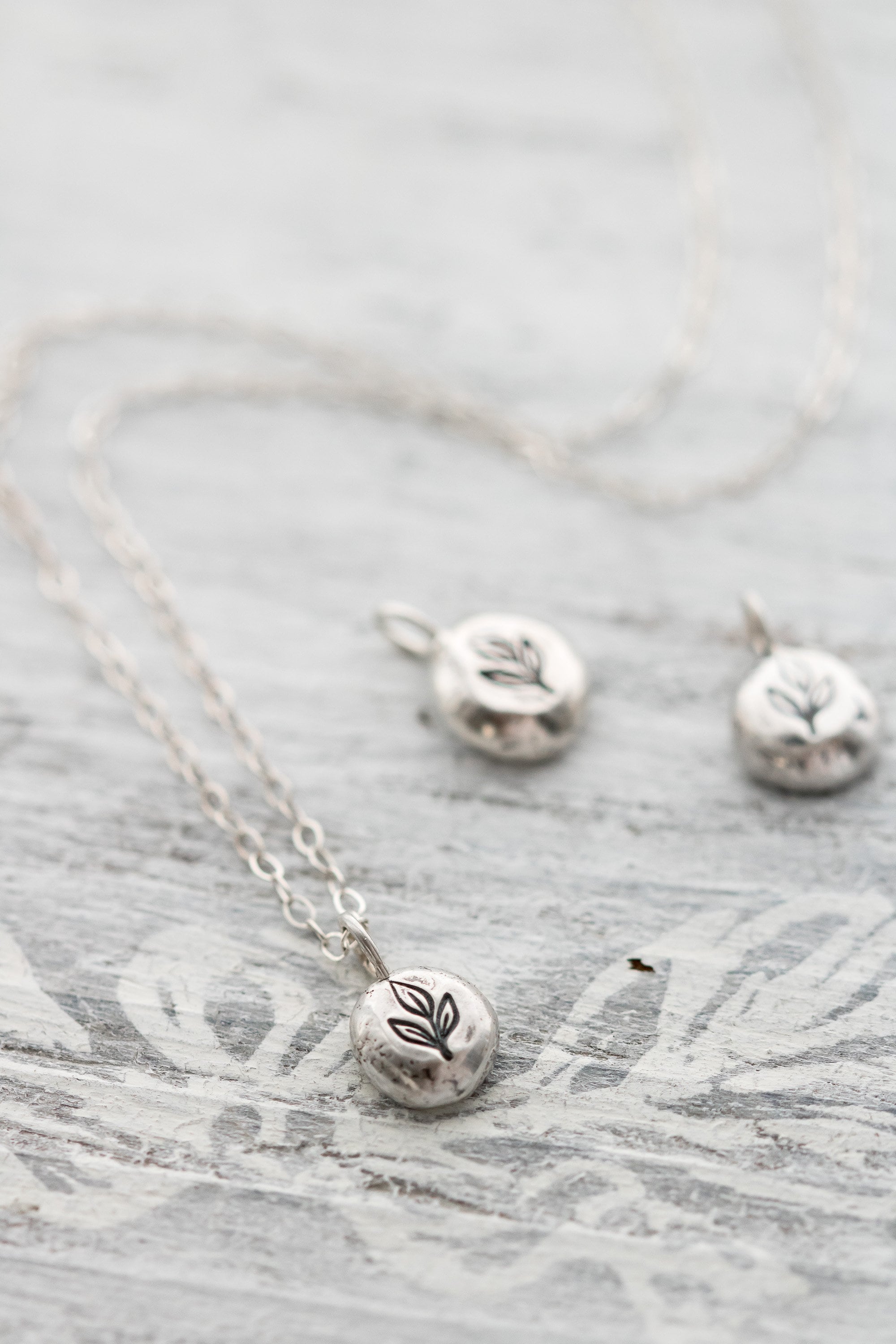 Hopeful Leaf Charm Necklace