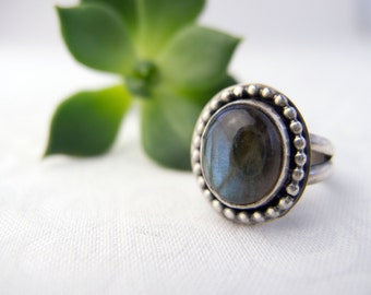 Sterling Silver Rings for Women, Labradorite Silver Ring, Style Jewelry, Boho Jewelry, Cocktail Ring, Northern Lights Jewelry