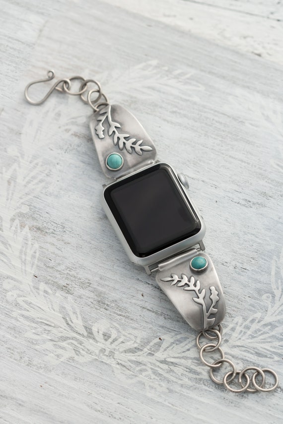 Sterling silver Apple watch band