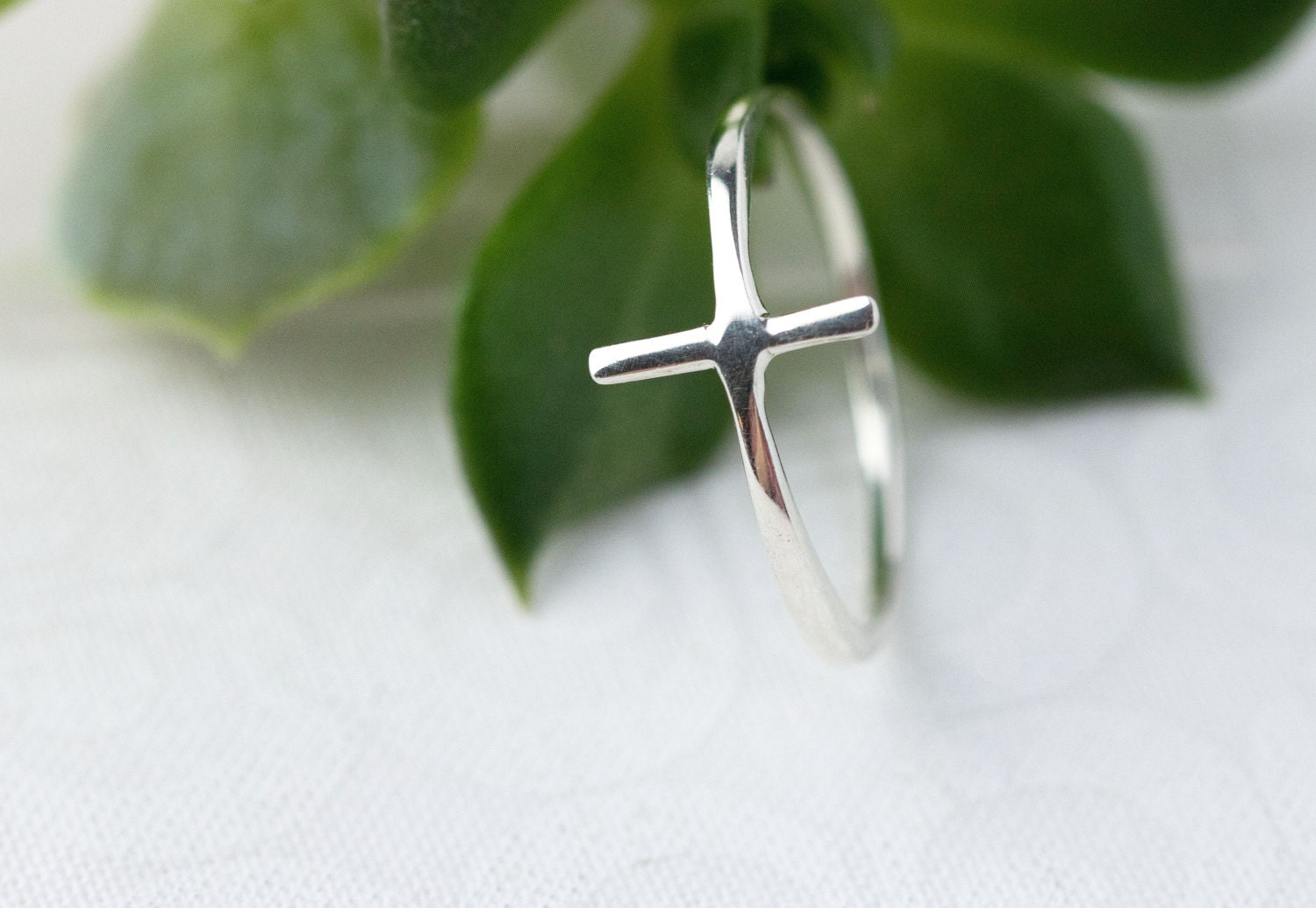 Sideways Cross Ring, Sterling Silver Cross Ring, Christian Rings ...