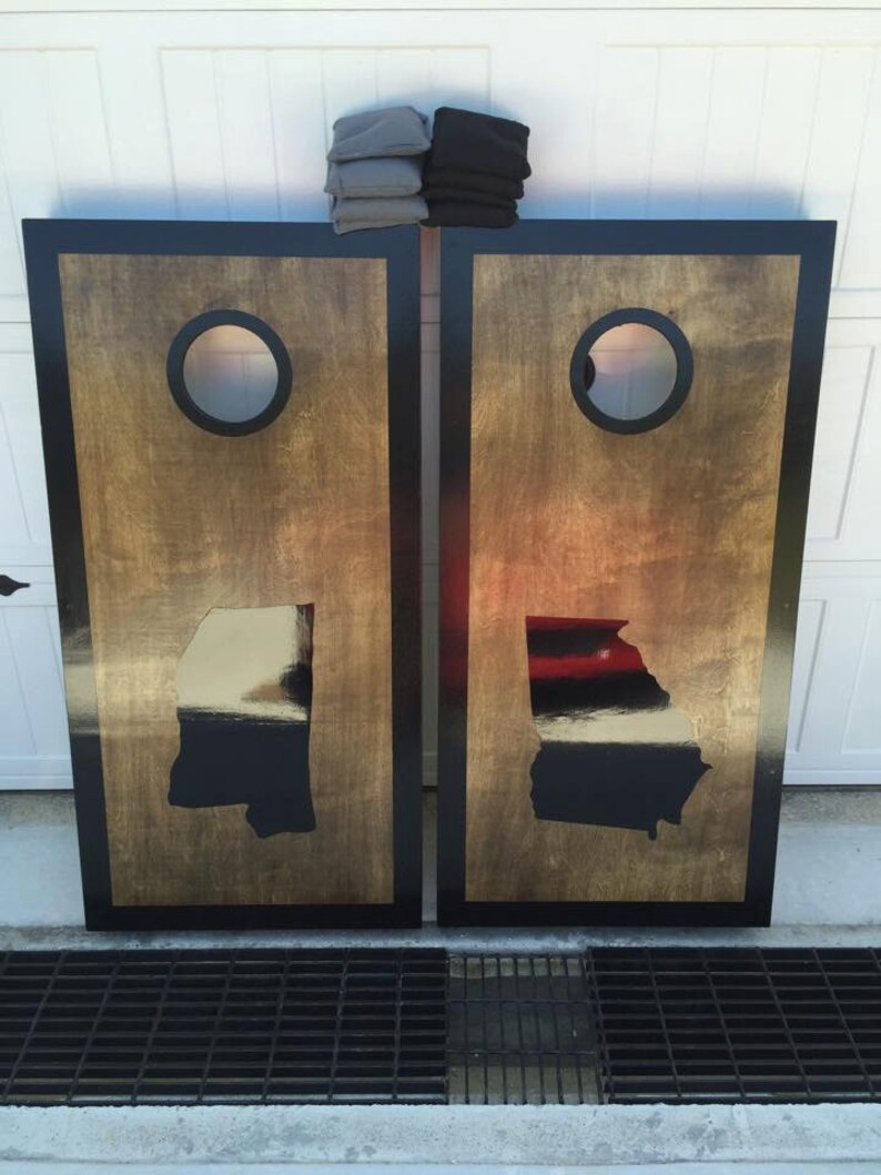 Tablas de agujeros de maíz de forma estatal personalizadas | Etsy