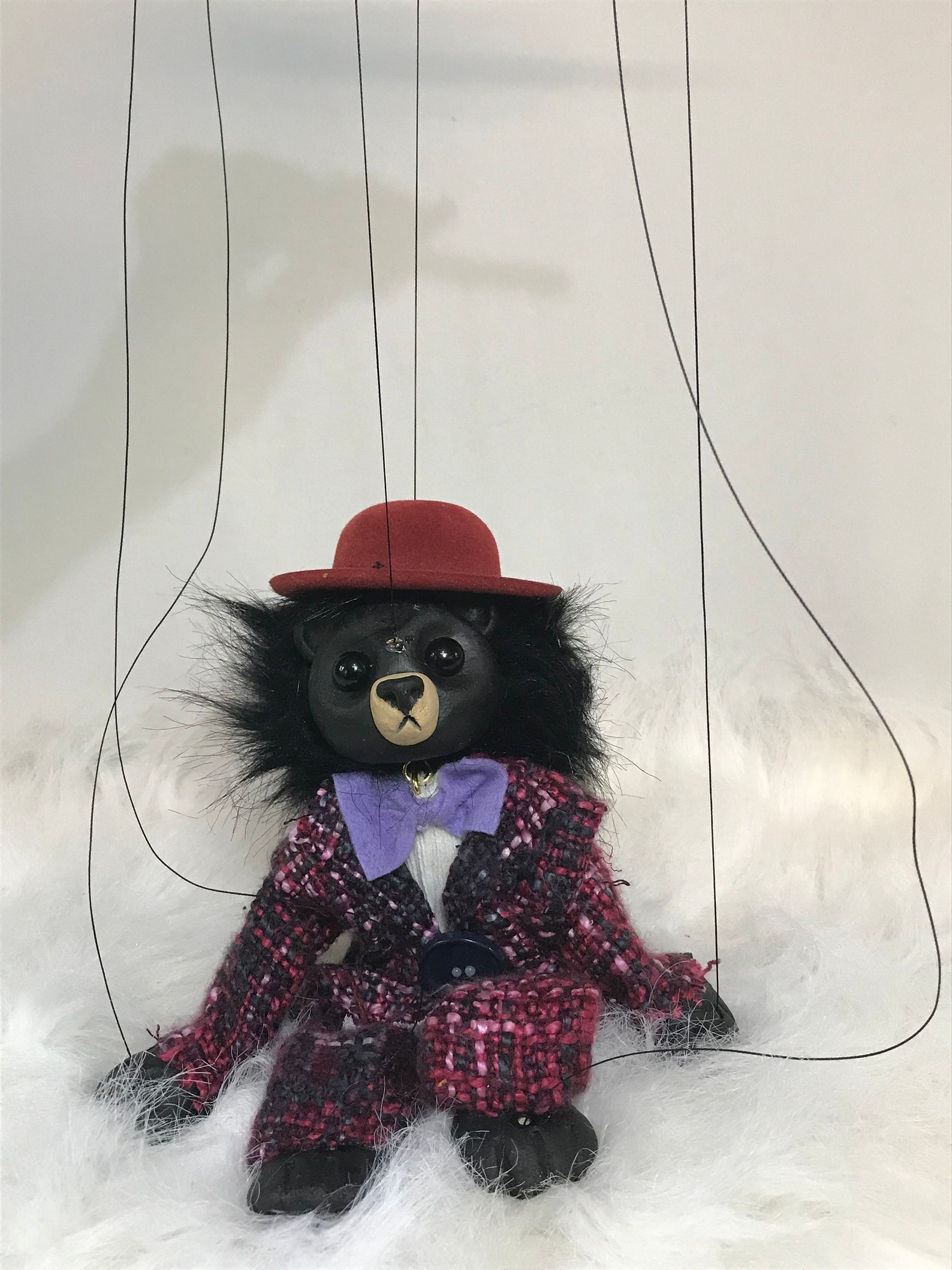 Bobo Bear Ooak Handmade Puppet by the Squeaking Etsy