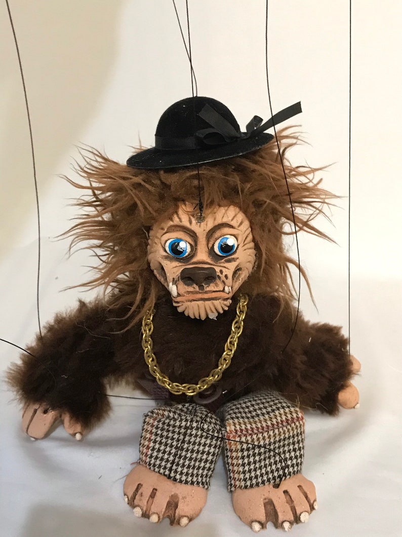 Bruce our furry Werewolf Bouncer OOAK Marionette Puppet | Etsy
