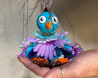 Cerulean - Gerbera Bird Marionette