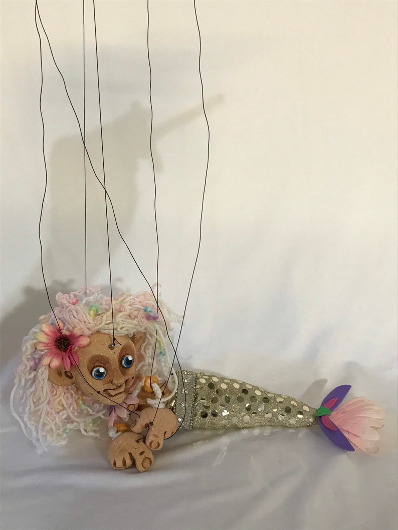 Frannie Mermaid Puppets Beautiful Sparkling Etsy Australia