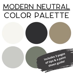Modern Neutral Whole Home Paint Color Palette