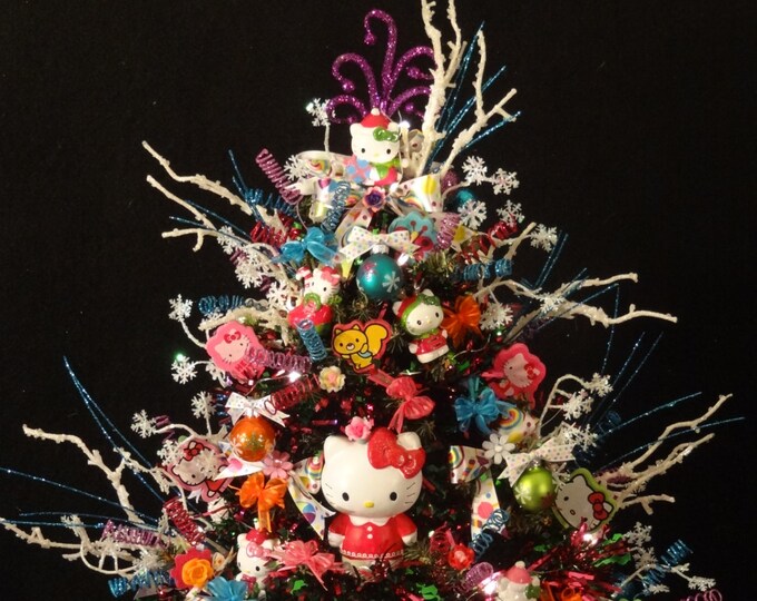 SALE Lighted Hello Kitty Christmas Treehello Kitty Etsy