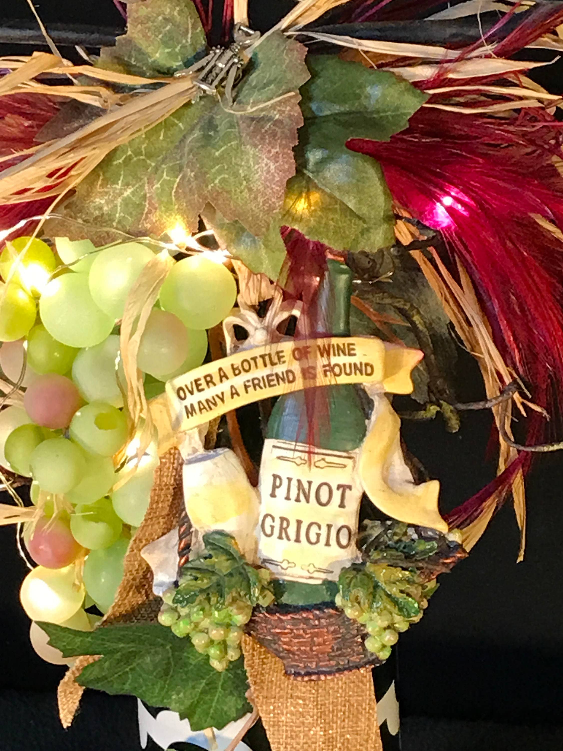Lighted Tuscan Wine Bottle Candle Holder,white Wine Bottle Lighted