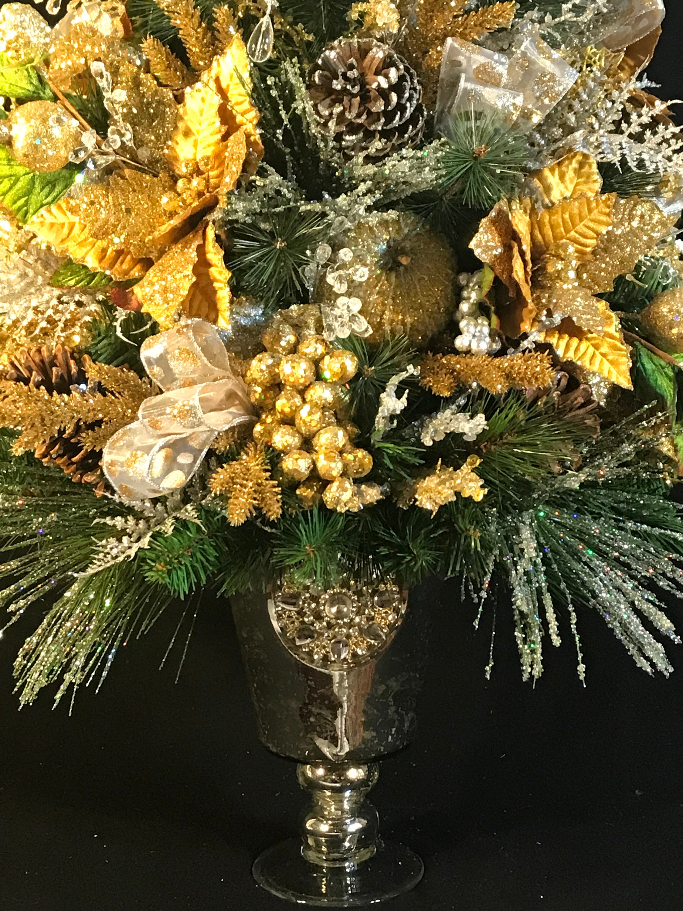 Elegant Lighted Table Top Christmas TreeLuxury Holiday Etsy