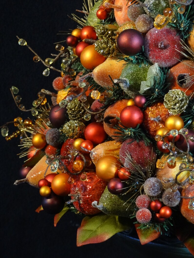 Sugared Fruit Treesmall Decorated Christmas Treeluxury Etsy