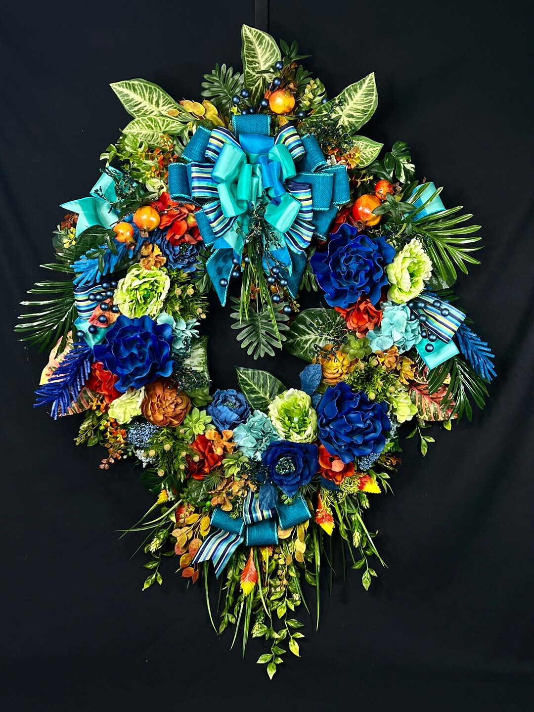 XL Luxury Summer Floral Wreaths,large Elegant High End Silk Flower