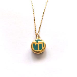 Chai Necklace Gold Vermeil & Enamel, Israeli Jewish Jewelry, Hebrew Chai Symbol of Life and Strength, Bar/ Bat mitzvah Gift  from Jerusalem