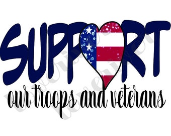 Support our troops - digital downloads - PNG