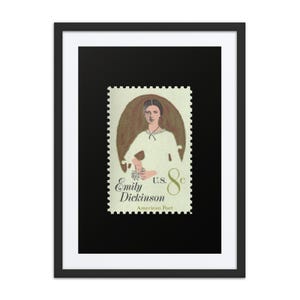 US Stamp #1436 - 1971 - 8 cent - Emily Dickinson - Framed + Matted Print