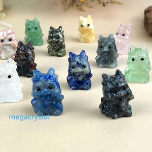 Baby Dragon With Eyes Crystal Carved Healing Crystal Crafts Gemstone Pet