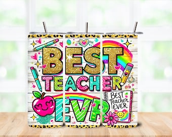 Bicchiere termico da 20 oz "Il miglior insegnante di sempre"