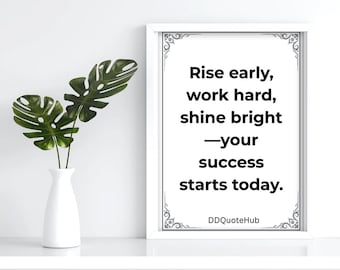 10 Motivational Quote Printables, Digital Download PDF, Success Quotes
